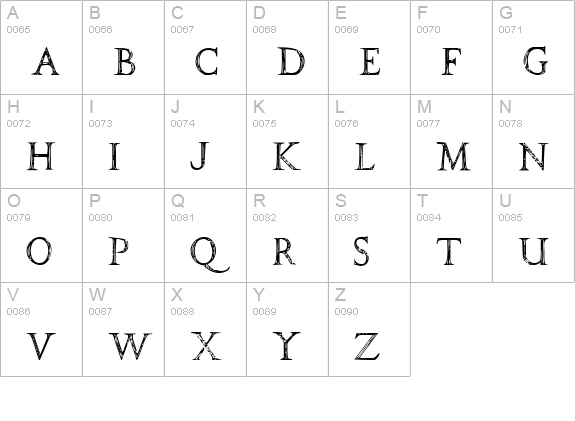 SPQR uppercase A-Z preview