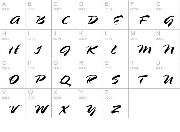 Spring uppercase A-Z preview