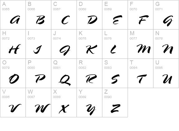 Spring LP Std uppercase A-Z preview