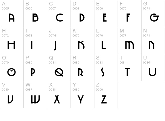 SpringGarden Bold uppercase A-Z preview