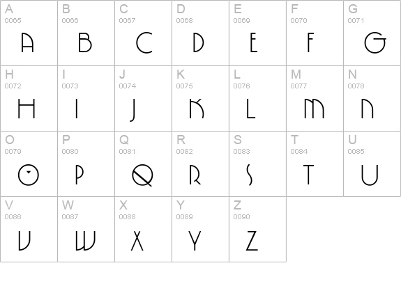 SpringGarden-Pl uppercase A-Z preview