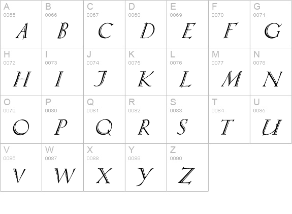 Springtime_Alternate uppercase A-Z preview