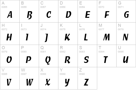 SprintExtraCond Regular uppercase A-Z preview