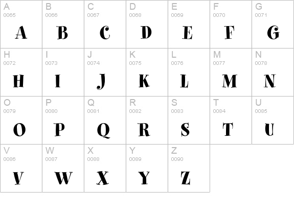 Spumoni uppercase A-Z preview