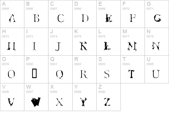 Spyhink uppercase A-Z preview