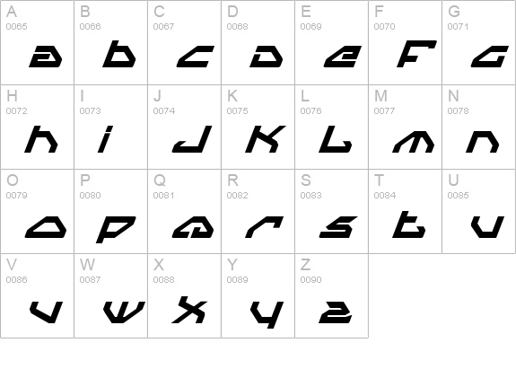 Spylord Bold Italic uppercase A-Z preview