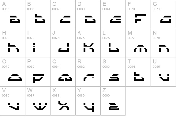 Spylord Laser uppercase A-Z preview