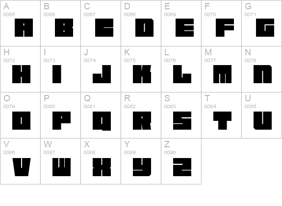 Square Chunks
 uppercase A-Z preview