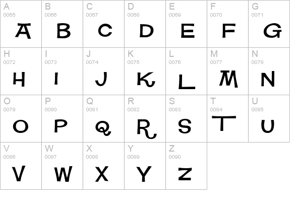 Square Meal uppercase A-Z preview