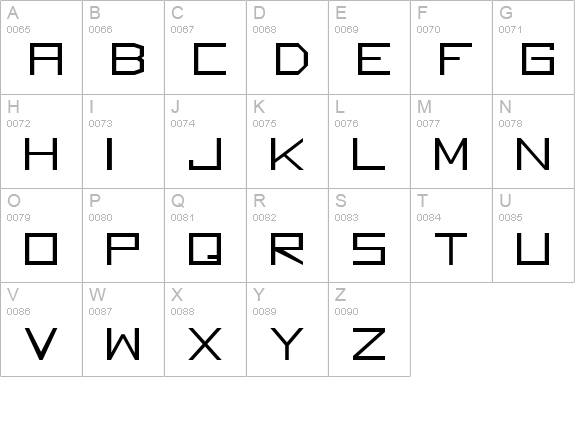 Square Unique Normal uppercase A-Z preview