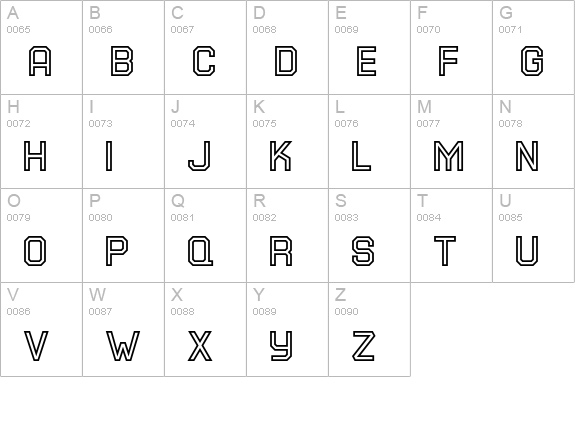 Square40Inline-Regular uppercase A-Z preview