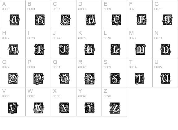 SquareCaps uppercase A-Z preview