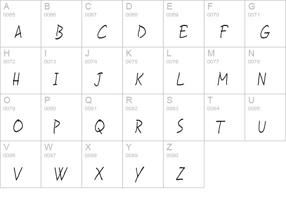 SquarePegROB uppercase A-Z preview