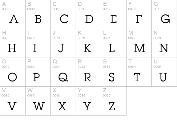 SquareSerif-Regular uppercase A-Z preview