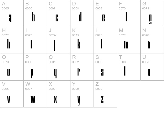 Squaresville uppercase A-Z preview