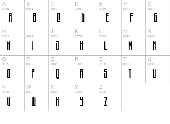 Squareworm uppercase A-Z preview