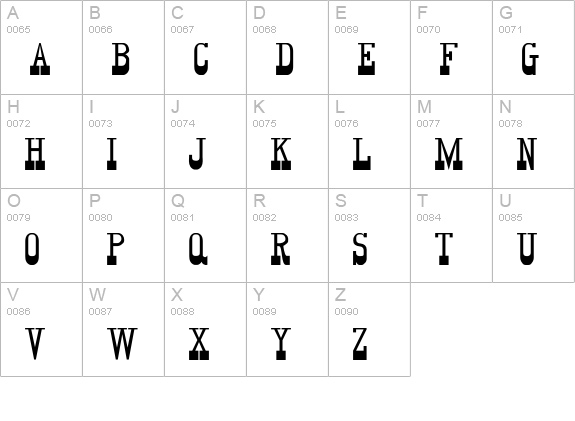 Squawvalley uppercase A-Z preview