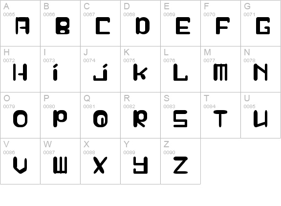 Squeezy Cheez uppercase A-Z preview