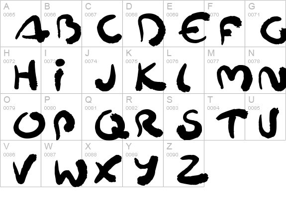 Squiggler
 uppercase A-Z preview