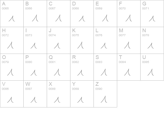 Squiggley Italic uppercase A-Z preview