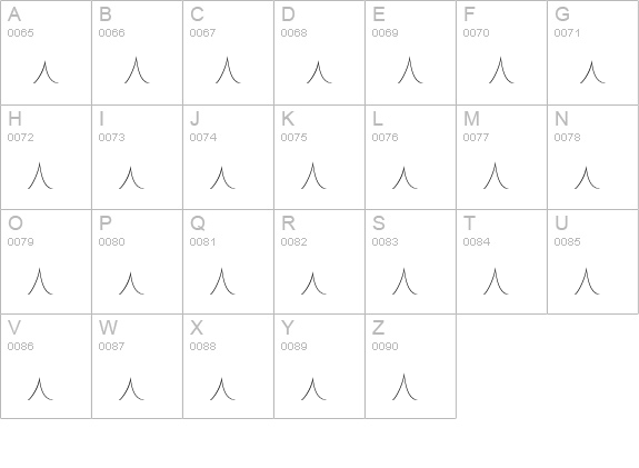 Squiggley Plain uppercase A-Z preview