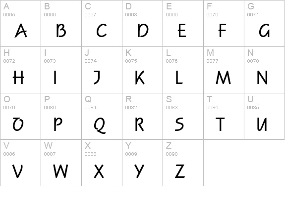 SquireD Bold uppercase A-Z preview
