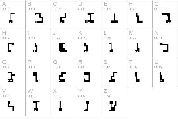 ST Cardassian uppercase A-Z preview