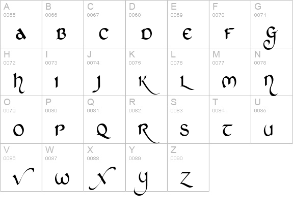 St Charles Thin uppercase A-Z preview