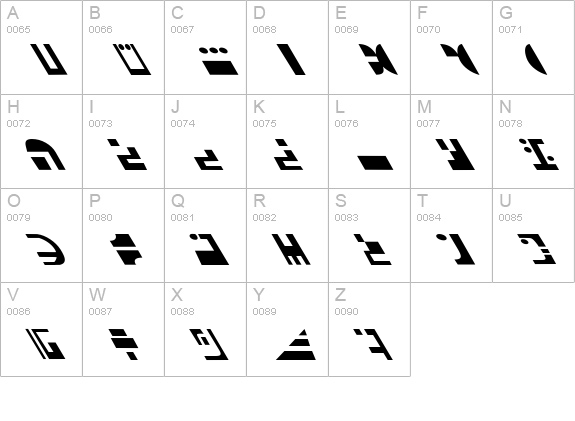 ST Ferengi L uppercase A-Z preview