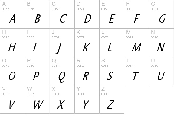 StackCndObl-Nor uppercase A-Z preview
