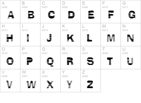 Stackz uppercase A-Z preview
