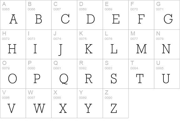 Stafford-Xlight uppercase A-Z preview