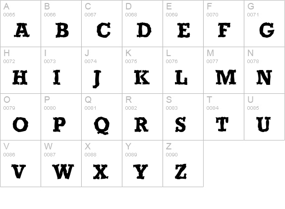 StaffordRandom-Bold uppercase A-Z preview