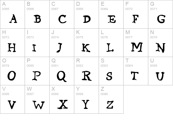 Stage Regular uppercase A-Z preview
