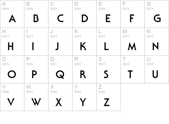 Staid Gothic Bold uppercase A-Z preview