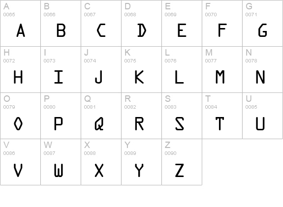 STALKER1 uppercase A-Z preview