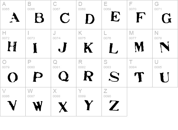 Stamp Act Jumbled uppercase A-Z preview