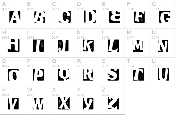 Stampoo uppercase A-Z preview