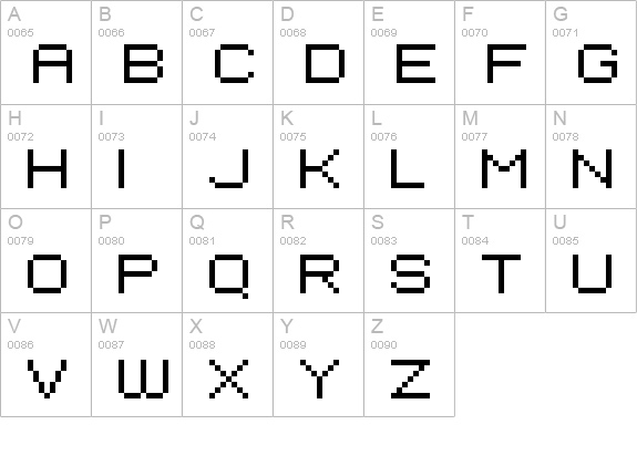 standard 07_52 uppercase A-Z preview