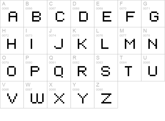 standard 07_53 uppercase A-Z preview