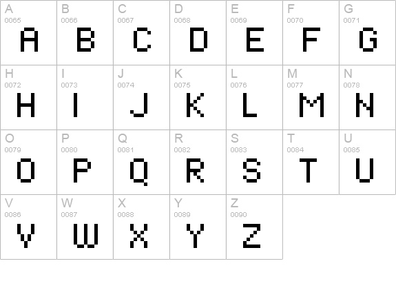 standard 07_56 uppercase A-Z preview
