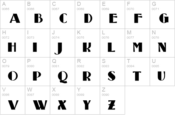 Standing Room Only NF uppercase A-Z preview