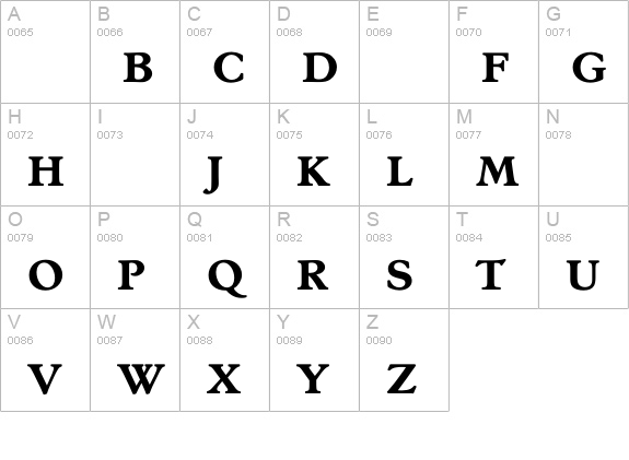 StanhopeBold uppercase A-Z preview