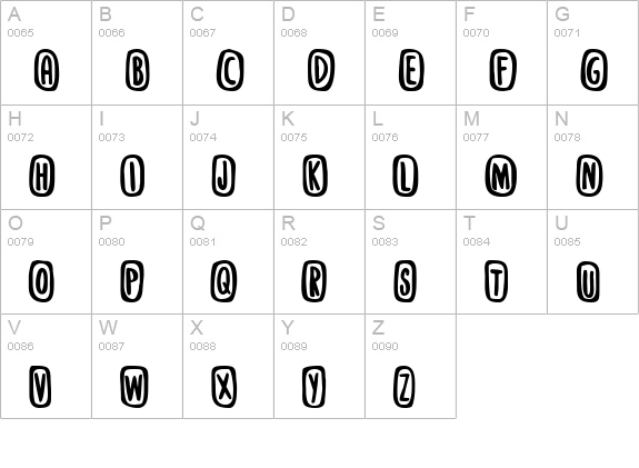 Stanky uppercase A-Z preview