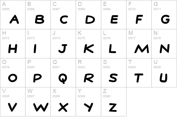 StanLee-Bold uppercase A-Z preview