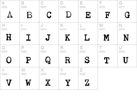 STAPortableBold uppercase A-Z preview