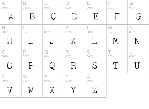 STAPortableLight uppercase A-Z preview