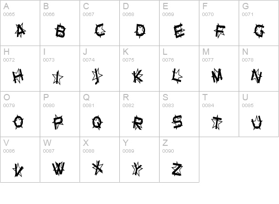 Star Dust Condensed uppercase A-Z preview