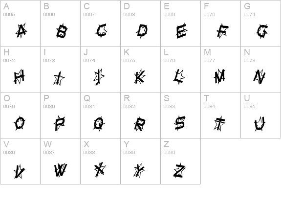 Star Dust Condensed Italic uppercase A-Z preview