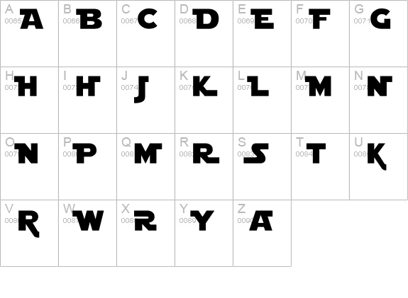 Star Jedi Logo DoubleLine2 uppercase A-Z preview